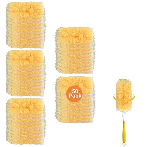 50 Count Heavy Duty Duster Refills, Unscented Disposable Dusters Refill Kit for Cleaning Dusting Furniture Blind Ceiling Fan