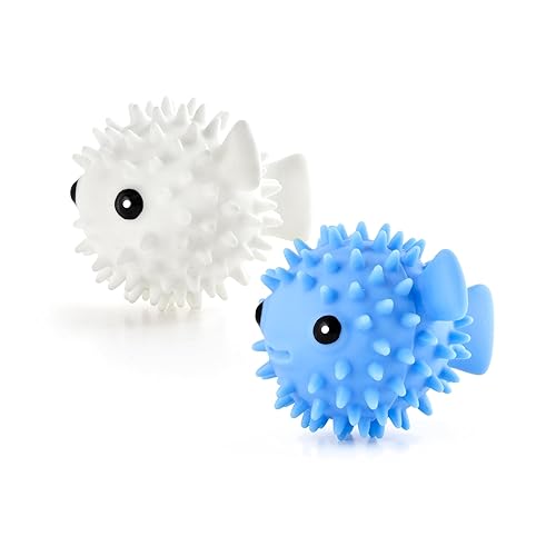 Kikkerland Set of Two Reusable Dryer Buddies for Laundry - Fabric Softener Dryer Balls - Control Static, Remove Wrinkles, Dry Clothes Faster, Puffer