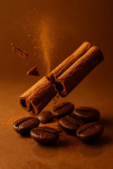Cinnamon Flavored Whole Bean Coffee - 100% Arabica, Single Origin, Medium Roast, Naturally Sweetened, Warm and Spicy Flavor - by Coffea Flavor