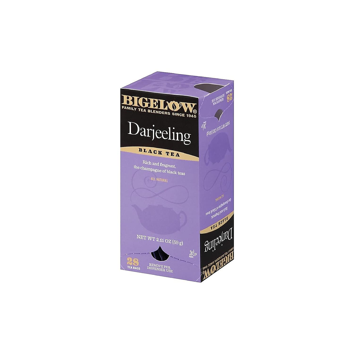 Bigelow Darjeeling Blend Tea 28-Count Box (Pack of 1) Full Caffeine Premium Black Tea Bold and Antioxidant-Rich Full Caffeine Black Tea in