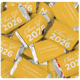 34 Pcs Yellow Graduation Class Of 2026 Wrapped Miniatures (10oz Bag)