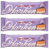 Harken Sweets Dates Salted Caramel Nougat - 1.41 oz Bar (Pack of 3) - Caramel Candy with Vegan Chocolate - Dairy Salted Snack