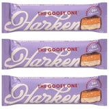 Harken Sweets Dates Salted Caramel Nougat - 1.41 oz Bar (Pack of 3) - Caramel Candy with Vegan Chocolate - Dairy Salted Snack