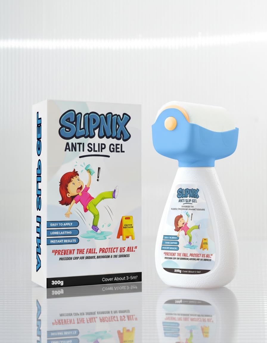 Slipnix 300g Anti Slip Gel - Clear Non-Slip Coating for Bathroom, Kitchen & Pool Floors - Slip Prevention & Fall Protection - Easy Application