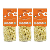 3 PACKS ORGANIC ITALIAN DURUM WHEAT CAVATELLI PASTA - Sicilian Ancient Grain Russello Vegan Crafted in Italy. LOW-GLUTEN INDEX. Has 6X More Fiber