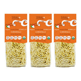 3 PACKS ORGANIC ITALIAN DURUM WHEAT CAVATELLI PASTA - Sicilian Ancient Grain Russello Vegan Crafted in Italy. LOW-GLUTEN INDEX. Has 6X More Fiber