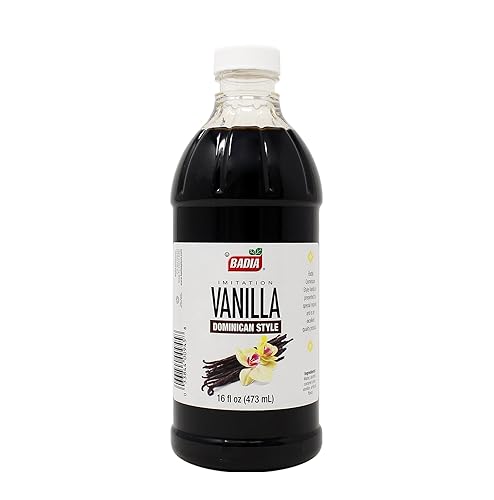 Badia Vanilla Extract Imitation Dominican Style, 16 oz - Rich Vanilla Flavor for Baking, Desserts & Beverages