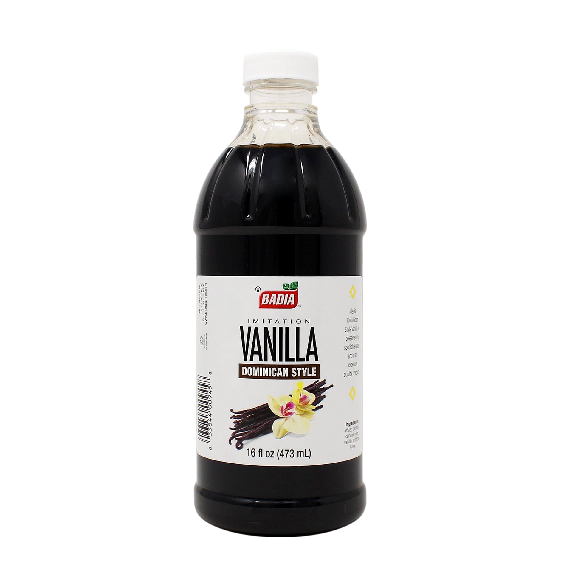 Badia Vanilla Extract Imitation Dominican Style, 16 oz - Rich Vanilla Flavor for Baking, Desserts & Beverages