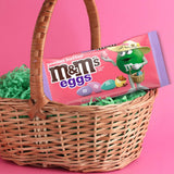 M&M'S Peanut Butter Eggs, Chocolate Easter Candy for Easter Basket Stuffers, Candy Dish, Desserts and More, 9.2 Ounces Bag
