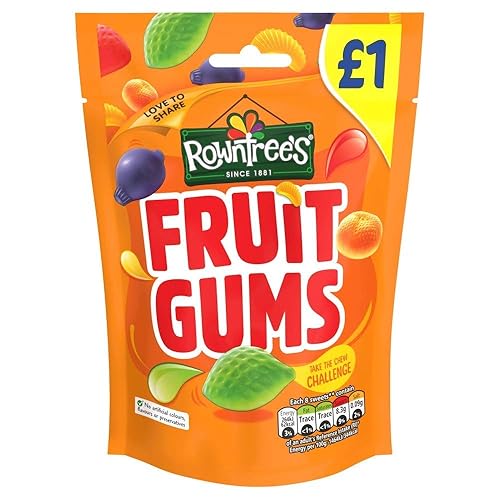 Rowntrees Fruit Gums 120g (Pack of 9)