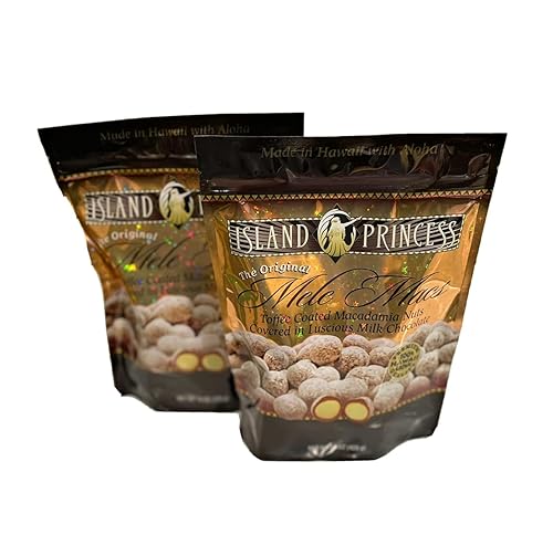 Island Princess 3 set - Mele Macs Toffee Coated Macadamia Nuts Covered in Milk Chocolate (15 Ounce Bag), 1.0 Count