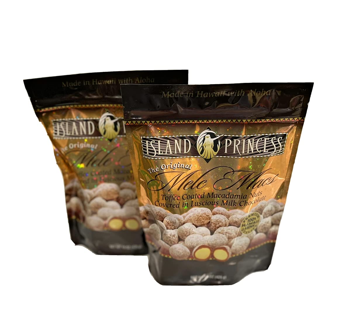Island Princess 4 set - Mele Macs Toffee Coated Macadamia Nuts Covered in Milk Chocolate (15 Ounce Bag)