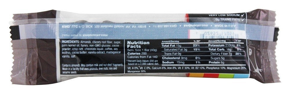 Kind Bar - Nuts & Spices Bar Dark Chocolate Mocha Almond - 1.4 oz.