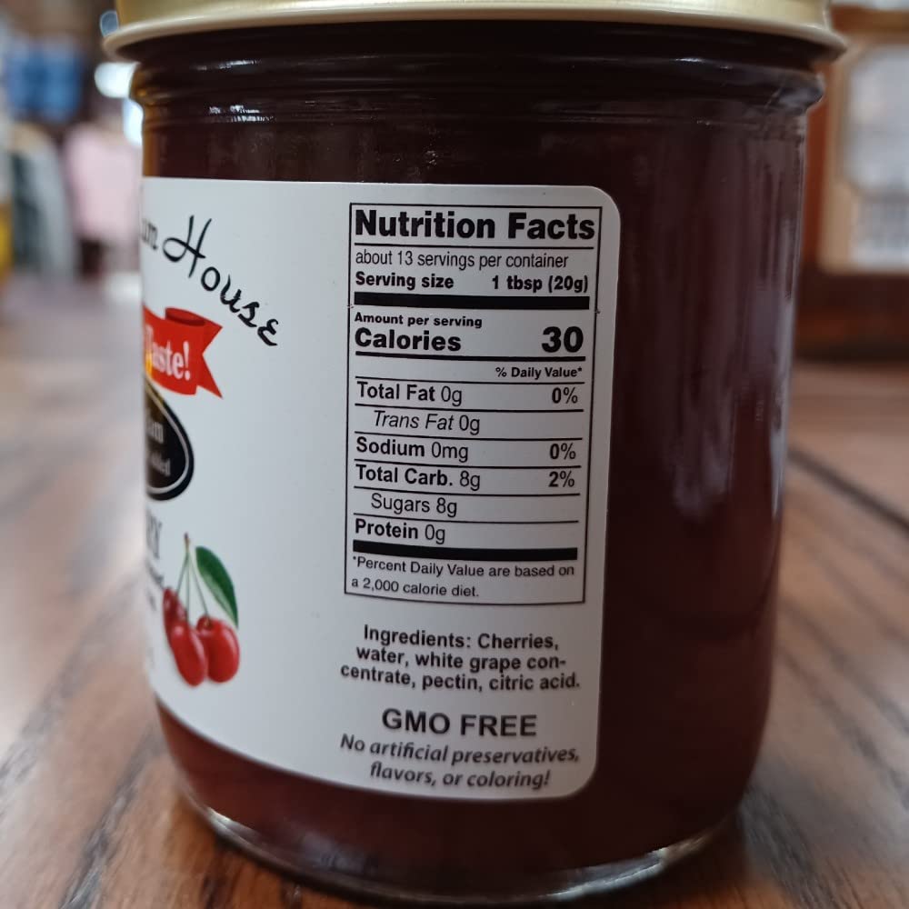 Cherry, No Sugar Added, Grandma's Jam House, 9oz (1 jar)