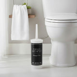 Bath Time Collection Toilet Brush and Holder - Decorative Black Plastic Bathroom Accessory