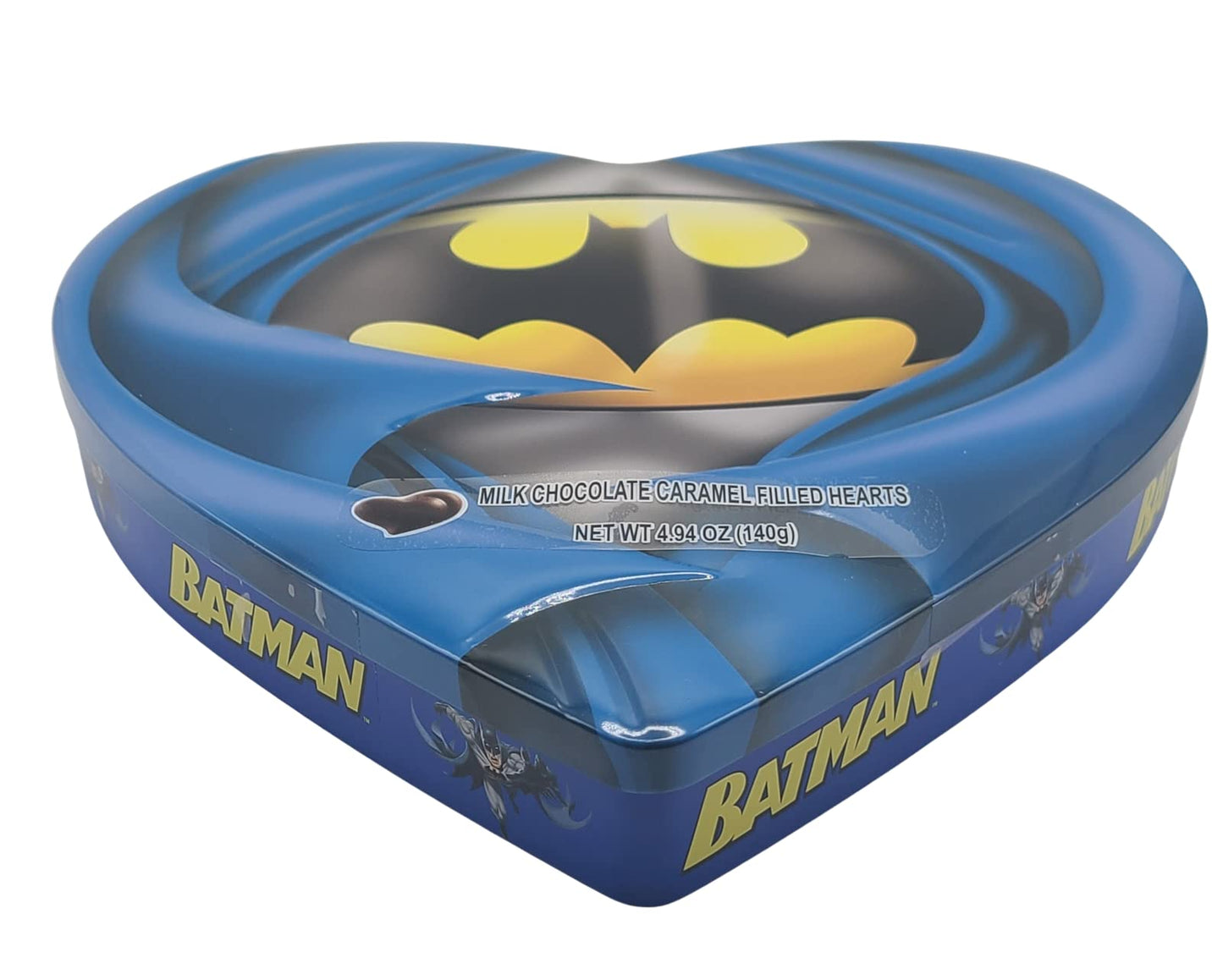 Galerie Milk Chocolate Caramel Filled Hearts Justice League Hero Chest Heart Shaped Tin (Batman)