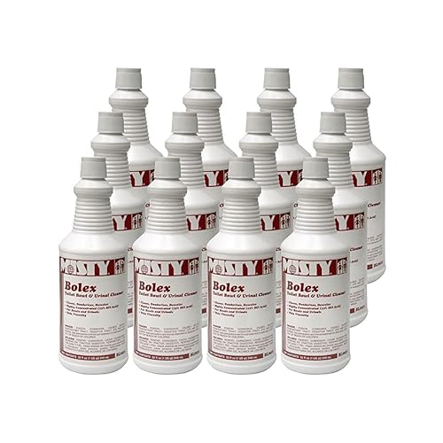 MISTY Bolex Toilet Bowl Cleaner and Urinal Cleaner- 32 oz (Case of 12) - 1038799 - Concentrated Formula to Give a Powerful Cleaning for Pristine