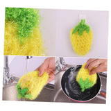 UPKOCH Dish Sponge Towel Strawberry Kitchen Cleaning Cloth 4pcs
