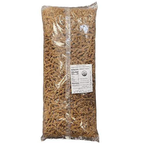 Mantova Organic Durum Whole Wheat Fusilli Pasta, 160 oz. (10 lbs.) (Pack of 1), Product of Italy, Traditional, Bronze-Die, Slow-Dried Rotini Pasta