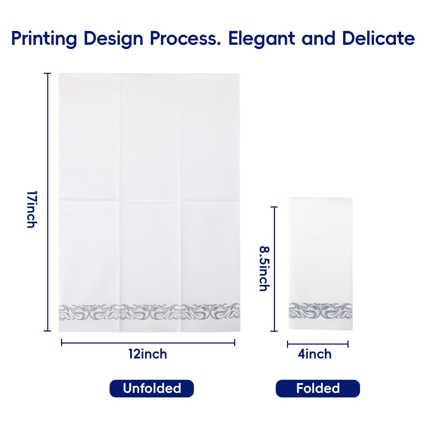 200 Disposable Hand Towels Soft and Absorbent Linen Feel Dinner Napkin Durable Decorative Bathroom Hand Napkins Good for Kitchen, Parties, Weddings