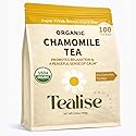 Organic Chamomile Tea Bags - Chamomile Herbal Tea - Caffeine Free Relaxation & Calm Tea - 100 Plant-Based Tea Bags - USDA Organic - Tealise