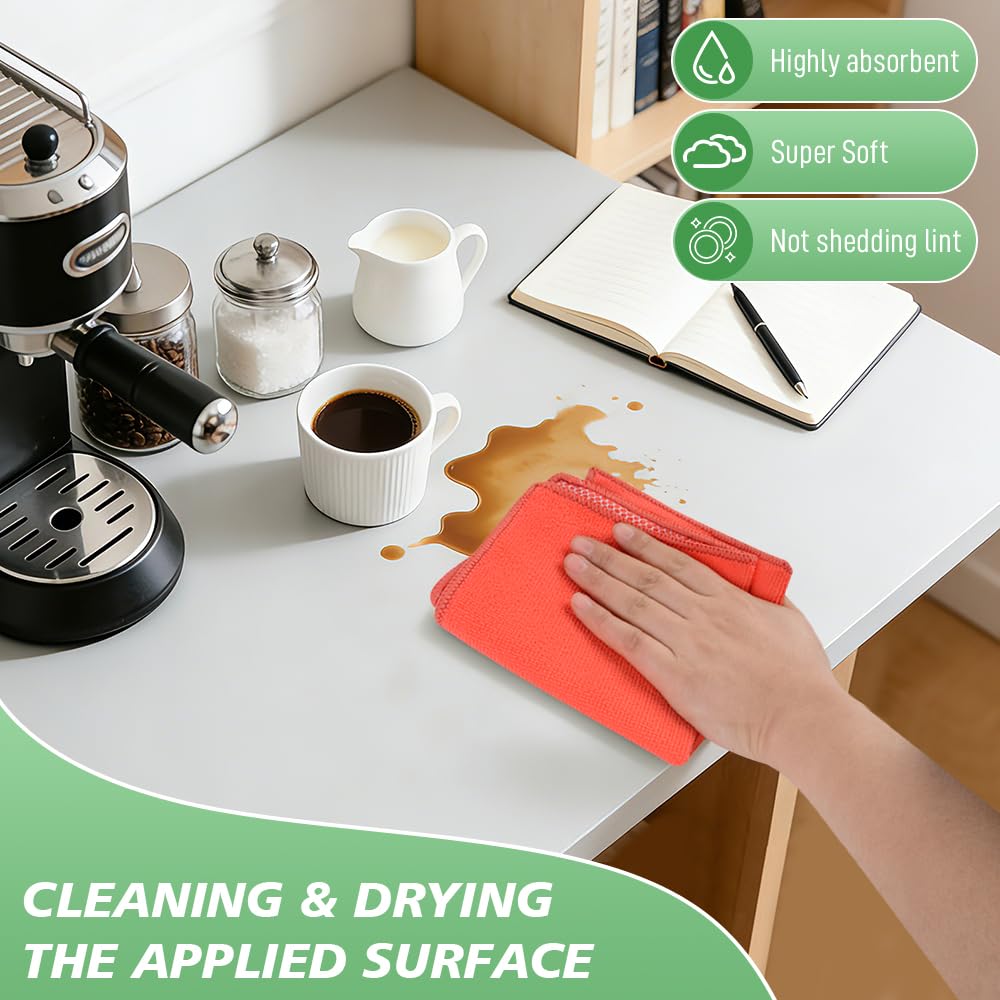 SINLAND Microfiber Dish Cloths for Washing Dishes Towels Best Kitchen Washcloth Cleaning Rags Cloths with Poly Scour Side - Used for Plates, Bowls