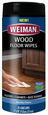Weiman Wood Floor and Furniture Wipes - Quickly Cleans Hardwood Floors, Cabinets and Baseboards - 24 Count