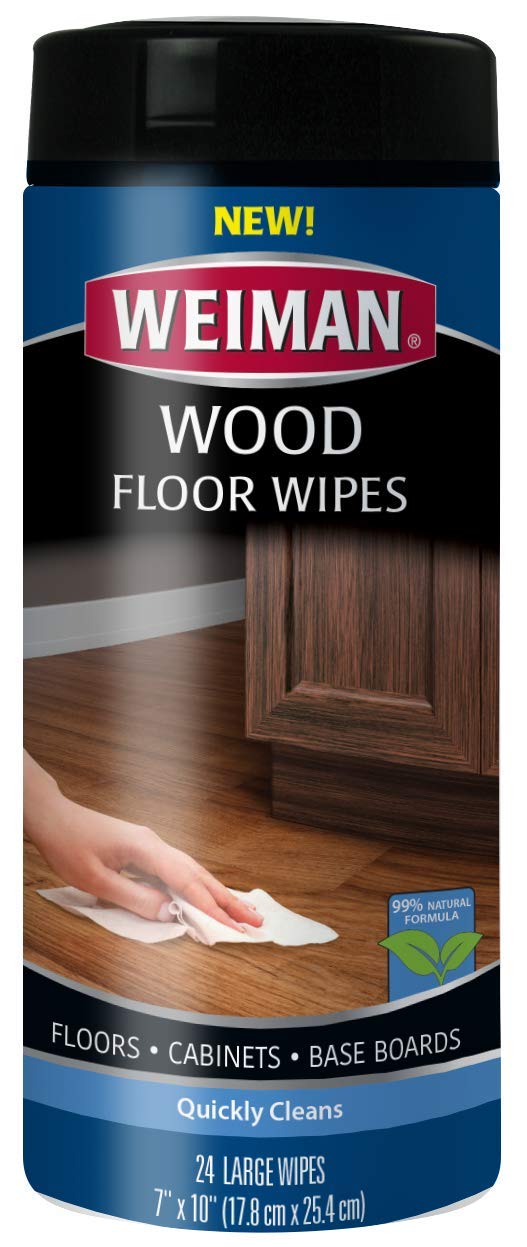Weiman Wood Floor and Furniture Wipes - Quickly Cleans Hardwood Floors, Cabinets and Baseboards - 24 Count