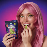 Aura Gems Crystal Candy edible gems 2 Pack - Crunchy Shell Gooey Center ASMR Candy - Viral TikTok Candy - Watermelon, Green Apple & Blue Raspberry