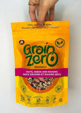 Grain Zero Granola Vegan Nuts, Seeds and Raisins, Gluten Free, 8 Ounce (Pack of 1)