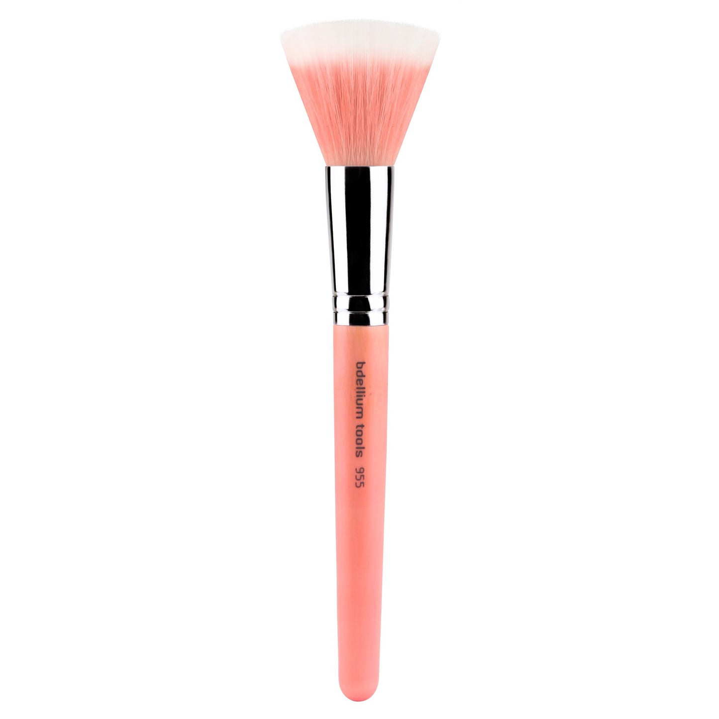 Bdellium Tools Professional Makeup Brush - Pink Bambu Series 955 Finishing - With Soft Synthetic Fibers, For Stippling, Lightweight Application (Pink