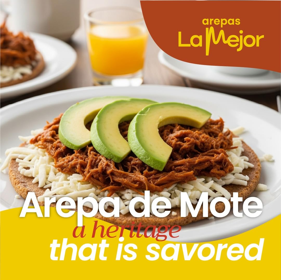 LA MEJOR Mote Arepas Colombianas 3 Pack (15 Units) | Authentic Colombian Gluten-Free Latin Snacks | Perfect for Breakfast or Side Dishes