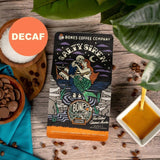 Bones Coffee Company Decaf Salty Siren, Sea Salted Caramel Chocolate Decaffeinated Flavored Coffee, Medium Roast Low Acid Arabica Beans For Auto drip