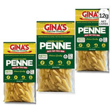 Gina's Italian Cuisine Low Carb/Low Calorie Healthy Pasta, Penne - 100 Calories/Serving Low Net Carbs, High Fiber, High Protein, Plant-Based, Vegan
