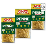 Gina's Italian Cuisine Low Carb/Low Calorie Healthy Pasta, Penne - 100 Calories/Serving Low Net Carbs, High Fiber, High Protein, Plant-Based, Vegan