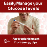 Fast Acting Glucose Powder Packets, Strawberry - Instant Dissolve, No Water Needed | 15g Pure Dextrose | Waterproof SlimPaks | Made in USA |