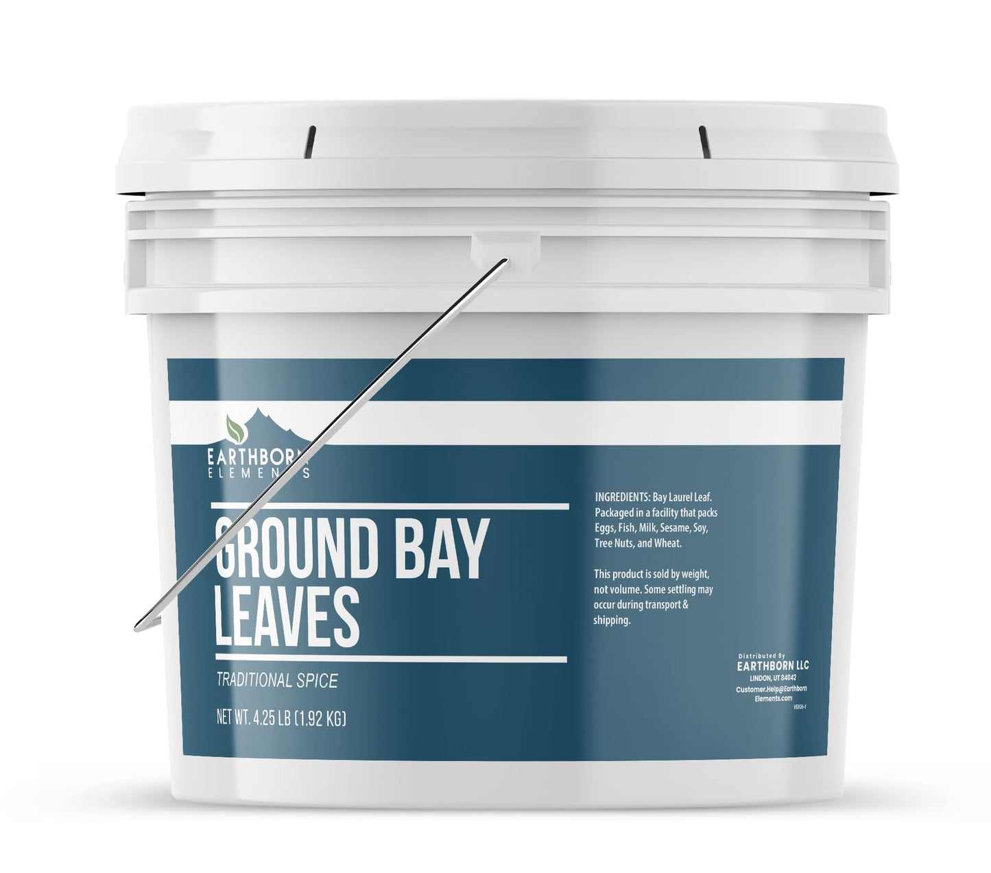 Earthborn Elements Ground Bay Leaves 1 Gallon Bucket, Bulk Size, Traditional Spice
