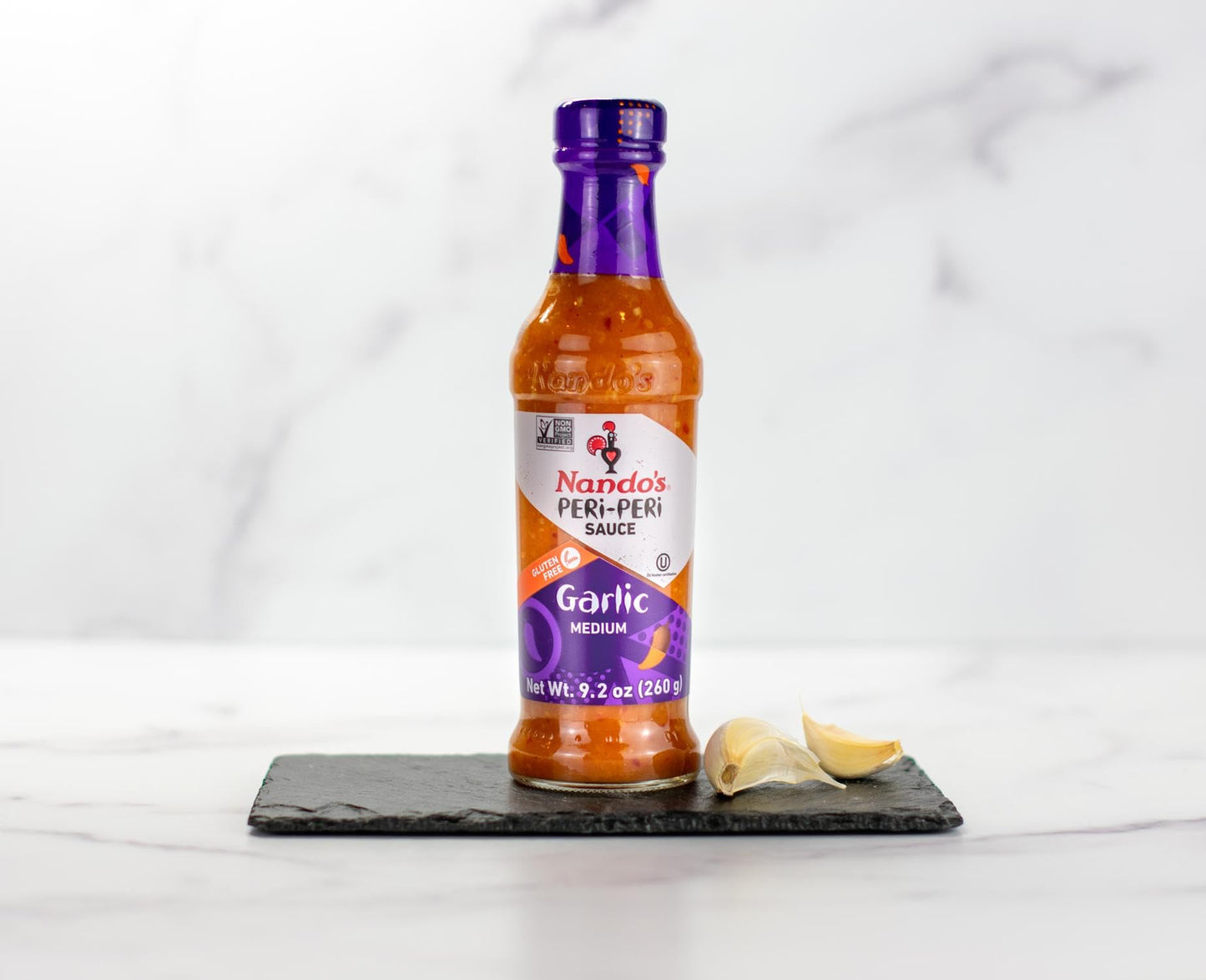 Nando's Garlic PERi-PERi Sauce - Gluten Free - Non GMO - 4.7 Oz (2 Pack)