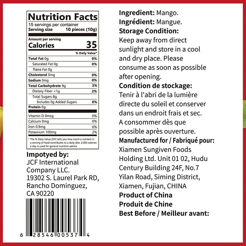 ONETANG Freeze-Dried Fruit Mango Chips, 10 Pack Single-Serve Pack, Non GMO, Kosher, No Add Sugar, Gluten free, Vegan, Holiday Gifts, Healthy Snack