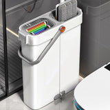 CTIME Flat Mop and Bucket Set with Wringer?Wet and Dry Use?Hands-Free Flat Mops for Floor Cleaning and Window Wall Cleaner with 2 Microfiber Pads.
