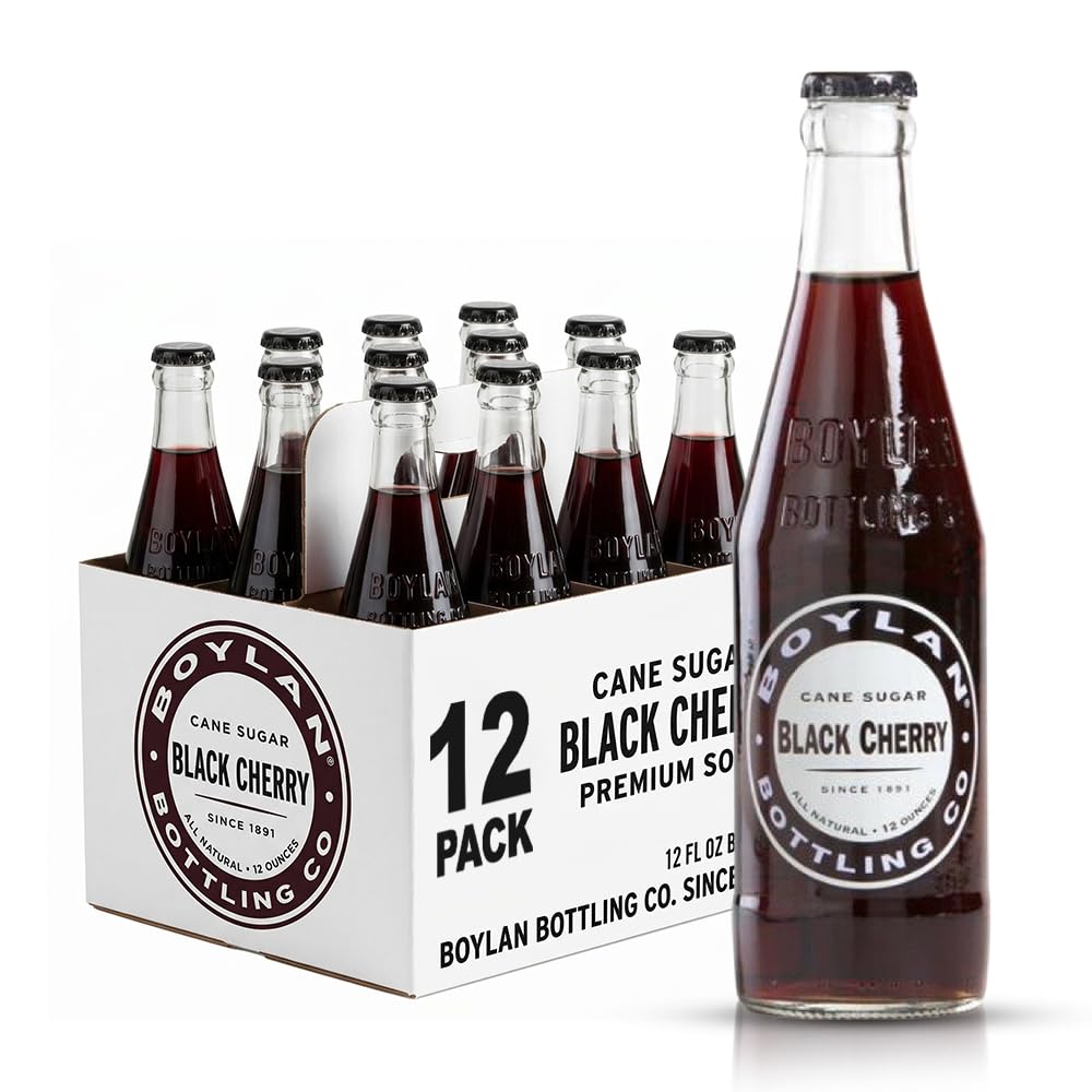 Boylan Black Cherry Soda, 12 Fl Oz (Pack of 12)