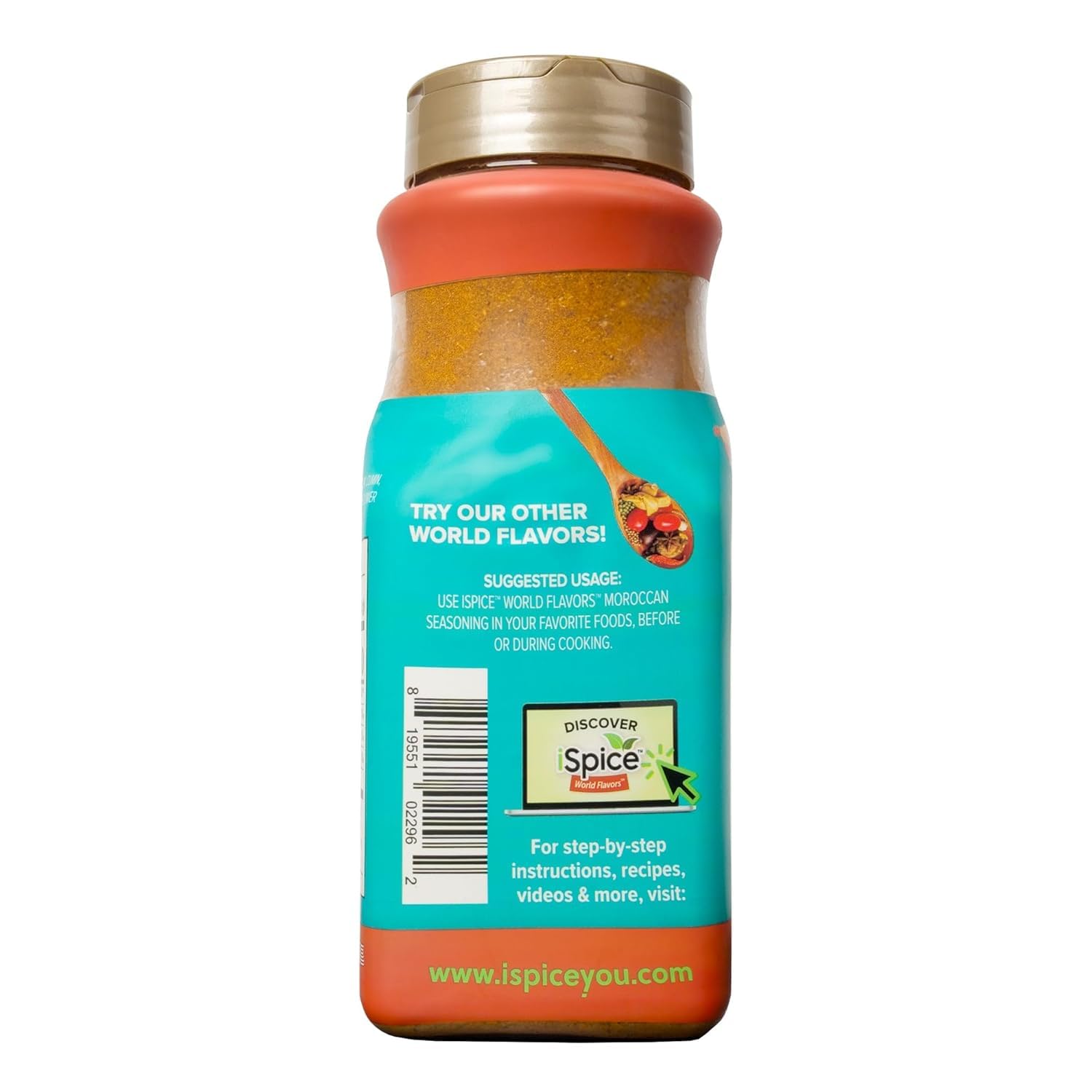 iSpice Blend | Moroccan Seasoning | 14.74 oz | Mixed Spice & Seasoning | Bulk Size | Halal | Kosher (Moroccan)