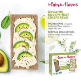 Le Pain des Fleurs Organic Crispbread, Buckwheat | Gluten Free, Kosher, Vegan - 6 Pack (5.3 oz each)