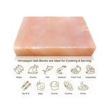 Premium Himalayan Pink Salt Block 12x8x2 inches with Metal Tray, Cooking Slab for Cooking, Serving, Cutting and BBQ By Pink Salt Wall