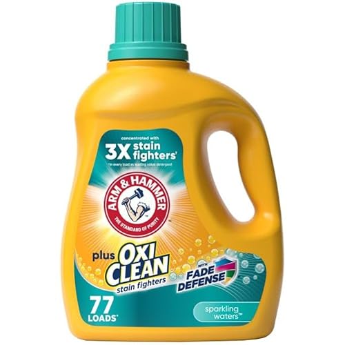 ARM & HAMMER Plus OxiClean Fade Defense, 77 Loads Liquid Laundry Detergent, 100.5 Floz