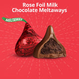 Meltaway Kisses, 2lb Pack of Chocolate Roses Individually Wrapped Bulk, Ideal Valentine HersheyKisses for Valentine's Day Surprises, Perfect