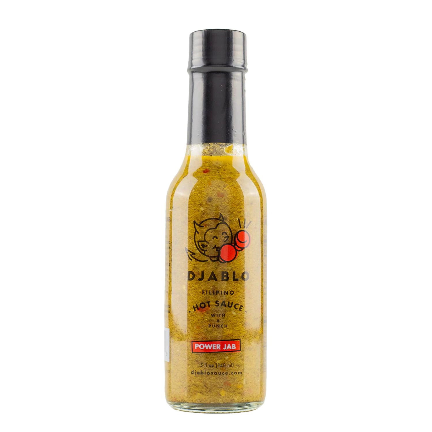 Power Jab by DJABLO Sauce, Medium Heat Hot Sauce With Flavors of Serrano Pepper, Thai Chili Flake & Scorpion Pepper, Made With All Natural