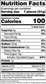 Gummi Red Raspberries (8 oz, ZIN: 525492)