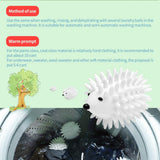 2pcs Hedgehog Dryer Balls Reusable Dryer Porcupine Ball for Dryer Machine Anti Static Soft Laundry Washing Balls (White)