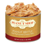 The Peanut Shop of Williamsburg Old Fashioned Peanut Brittle Candy, Hand Pulled Copper Kettle Cooked, Gluten Free Ingredients, Kosher Certified - 16